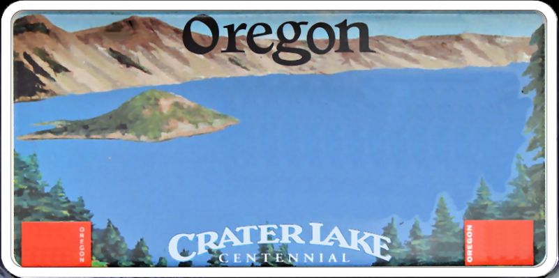 Oregon License Plate
