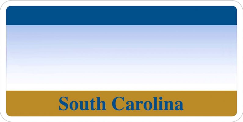 South Carolina License Plate
