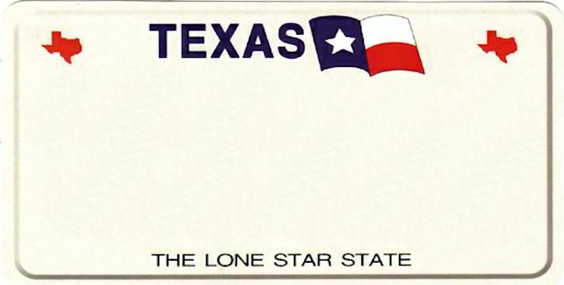 Texas License Plate
