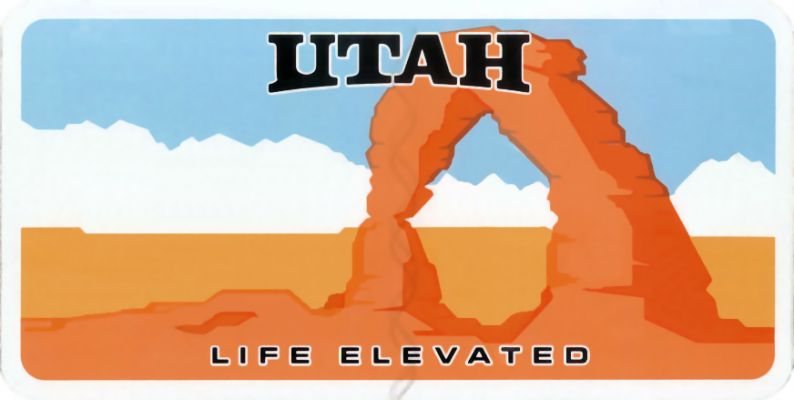 Schlüsselwörter: Utah License Plate