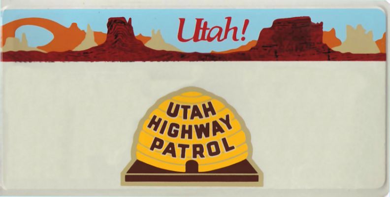 Utah License Plate
