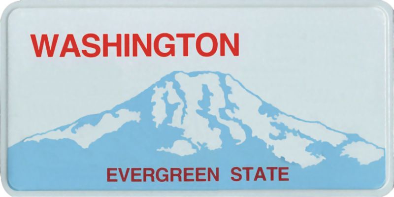 Washington License Plate
