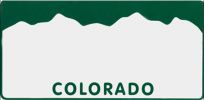 Colorado License Plate