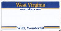 West Virginia License Plate