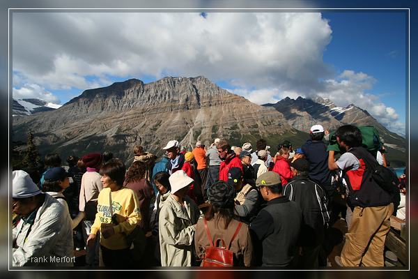 Menschenmassen am Peyto Lake
