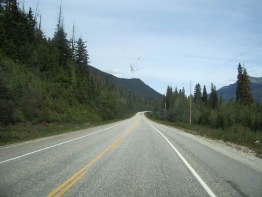 Immer gradeaus nach Valemount

