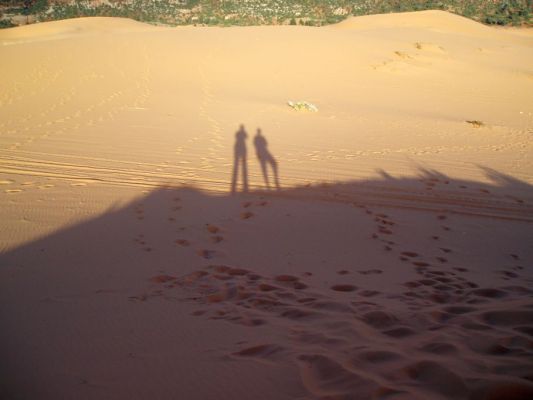 Schattenspiele in den Coral Pink Sand Dunes
