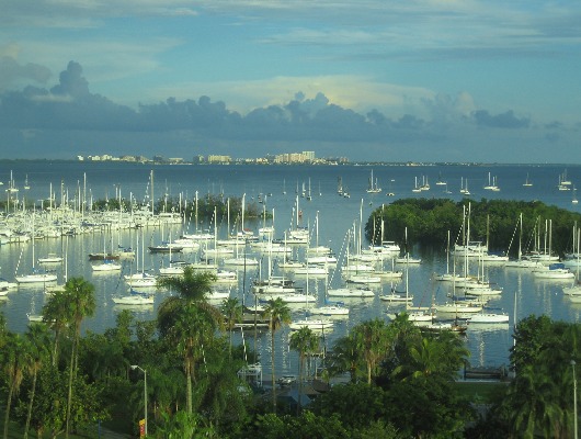 Coconut Grove mit Booten

