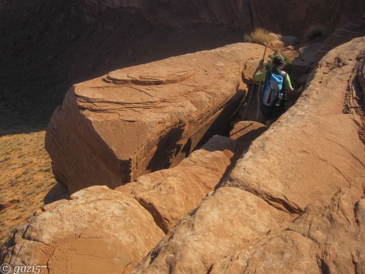 Trail zum Crack in the Wall Einstieg
