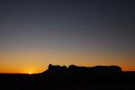 Train Rock Sunrise