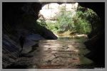 Blick hinaus aus der Subway
