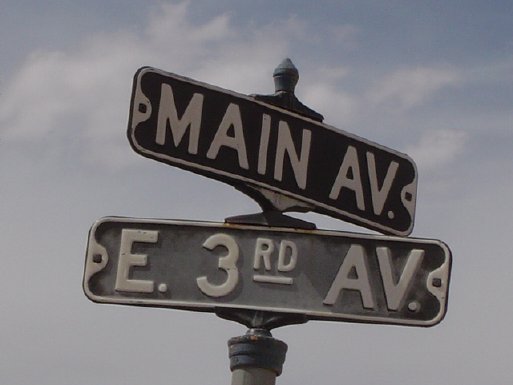 Strassenschild in Mex. Hat
