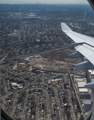 Aussicht Flug auf Stadt
