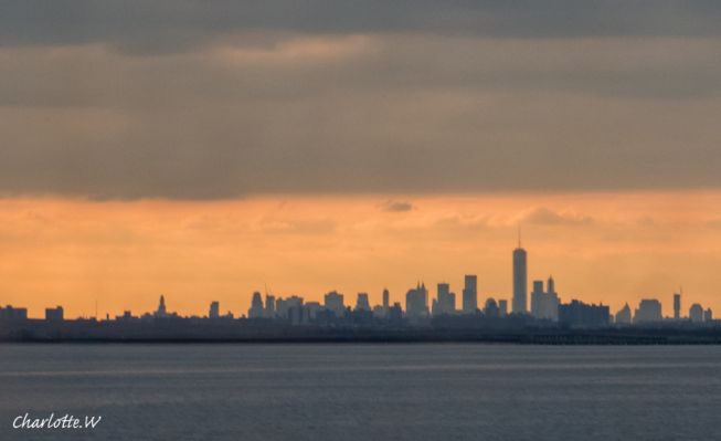 Blick auf Manhattan von JFK
