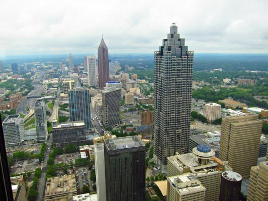 Blick vom 72. Stock des Westin-Hotels
