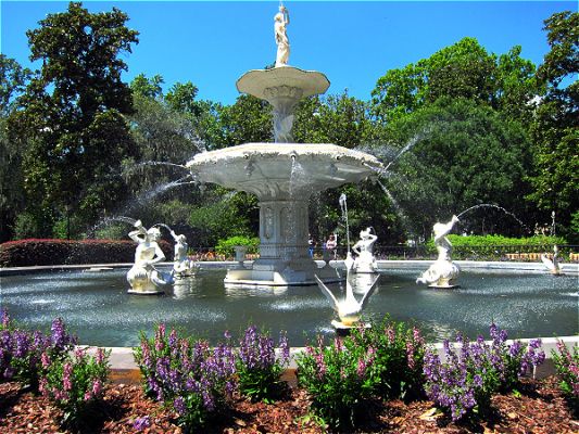 Savannah - Springbrunnen im Forsyth Park
