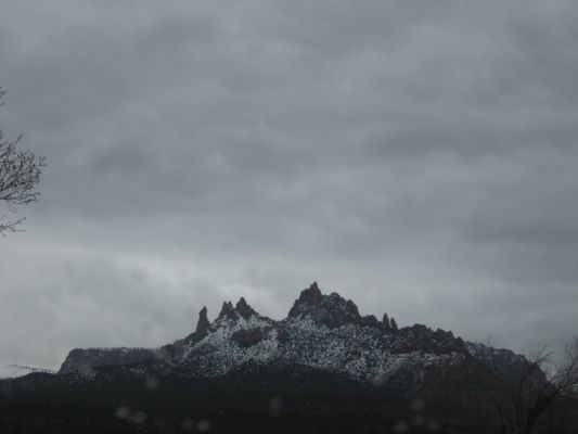 Zion N.P. beim schlechten Wetter
