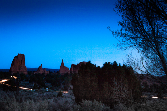 Blaue Stunde im Kodachrome State Park
