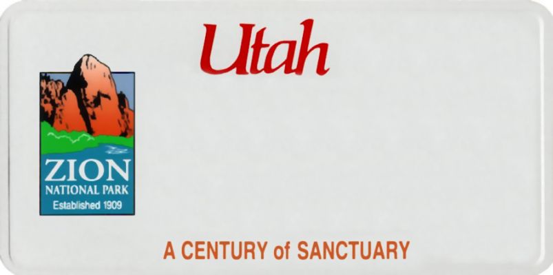 Schlüsselwörter: Utah License Plate