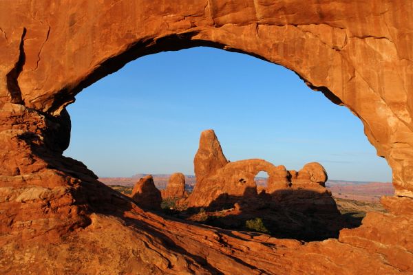 Turret Arch Thru North Window
Arches National Park, kurz nach Sunrise
